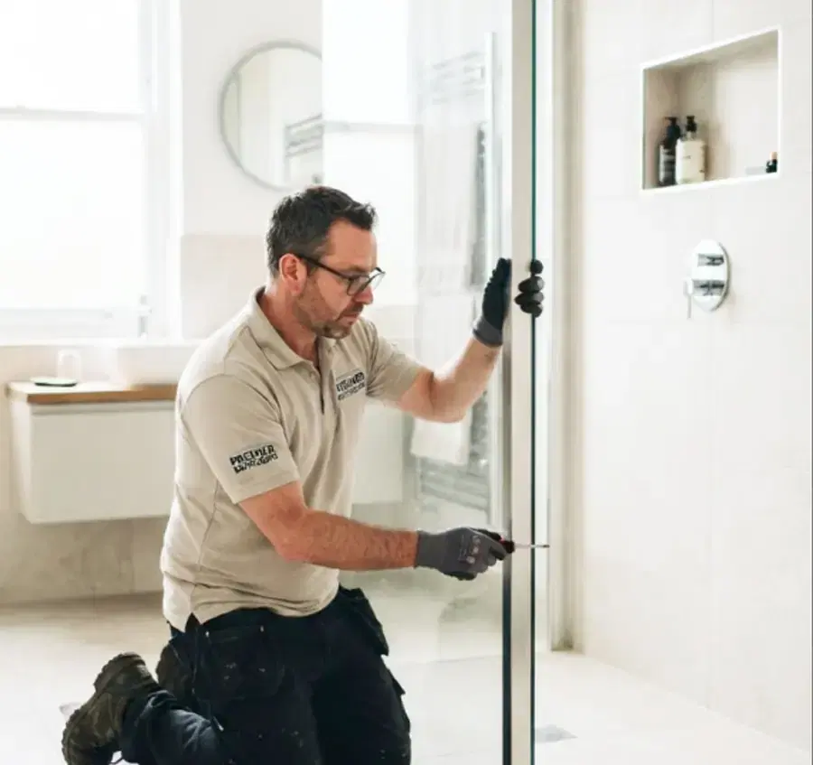 Bathroom installation in progress. Illustrative photograph.